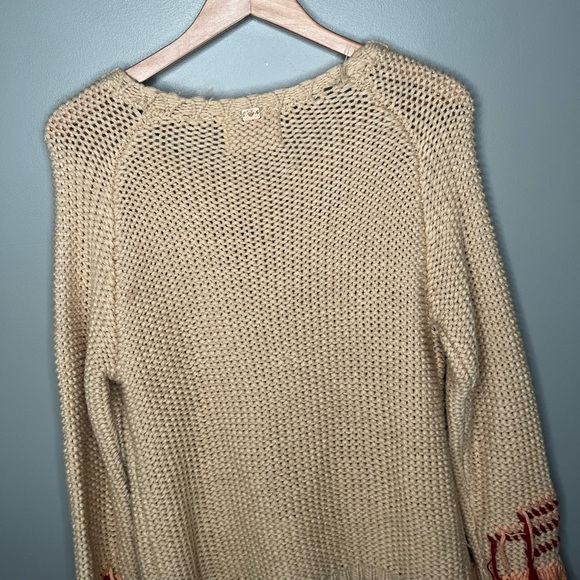 For Love & Lemons x Knitz Denver Fringe Boho Knit Oversized Sweater - Picture 8 of 15